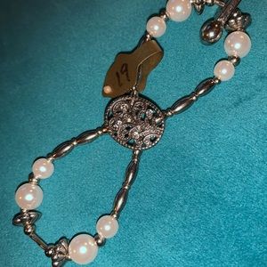 Large Flexi Clip - Pearl - wedding pageant prom